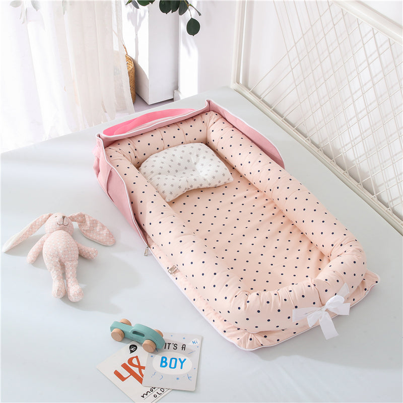 Cotton Portable Baby Crib - Newborn Foldable Comfort - KIDDIES