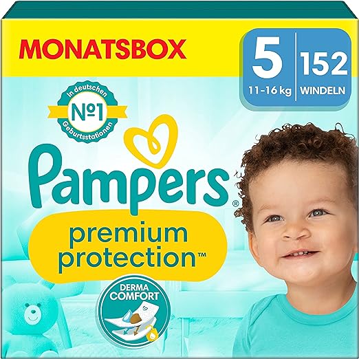 Pampers Baby Nappies - Great Protection, Junior, Monthly Box - KIDDIES