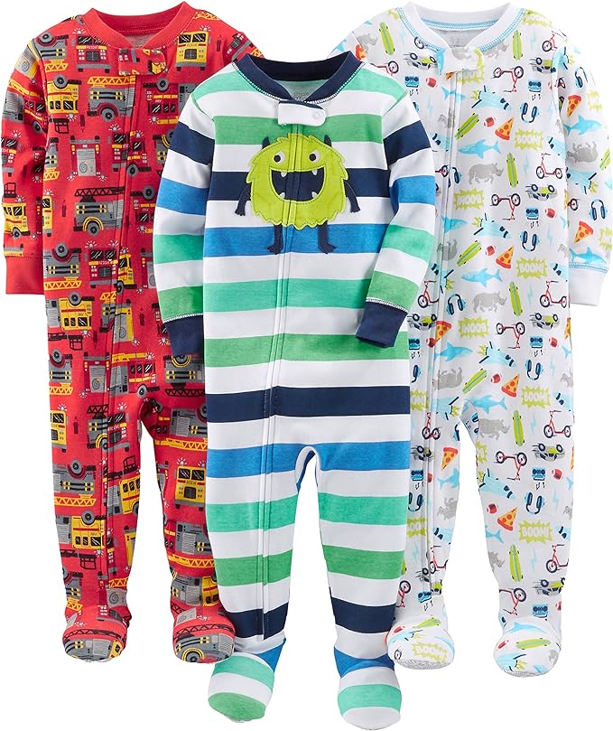 Simple Joys by Carter's Baby-Jungen Pyjama-Set (3er Pack) - KIDDIES